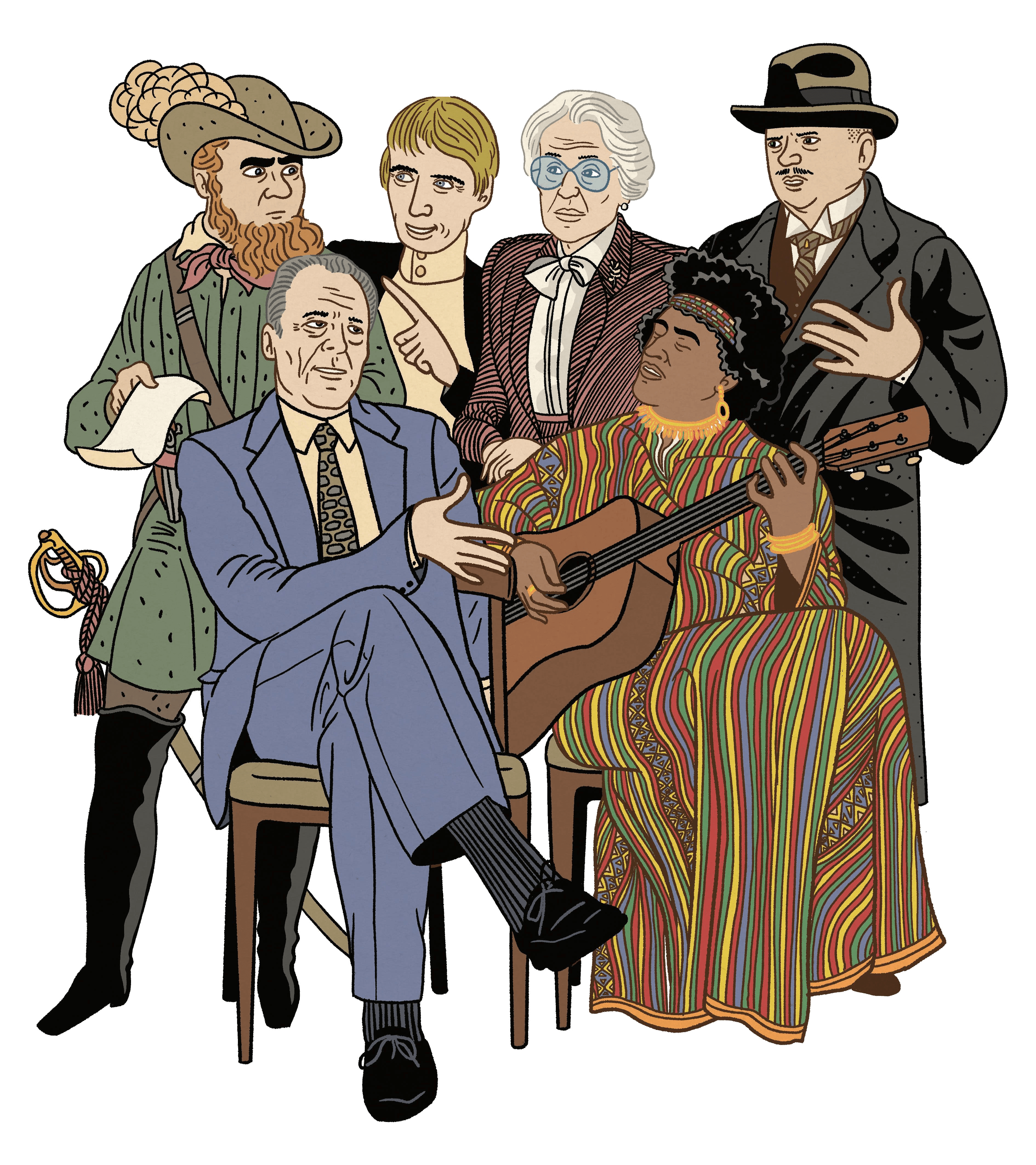 Collage mit Figuren aus dem Sachbuch